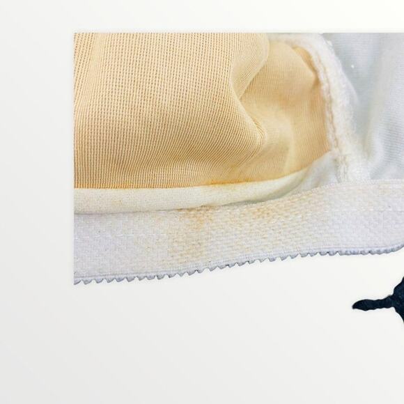 Vintage Jantzen One Piece Swimsuit Solid Black Pink Belted Sz 12 70’s 80’s - Picture 6 of 11